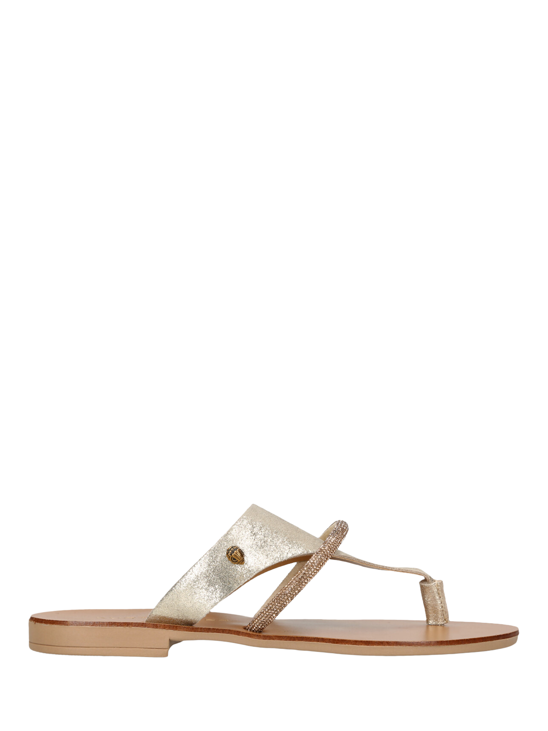 Product image 1 of 5, which shows Kurt Geiger London Strand Sandals, Natural Champagne, 3