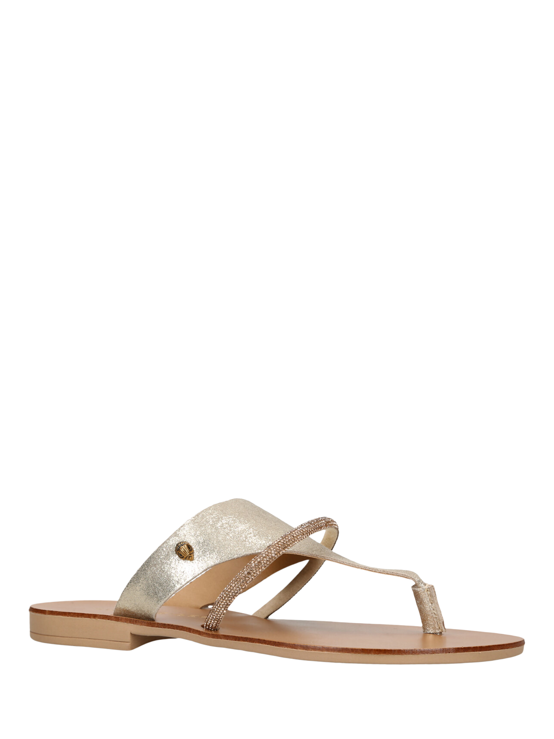 Product image 5 of 5, which shows Kurt Geiger London Strand Sandals, Natural Champagne, 3