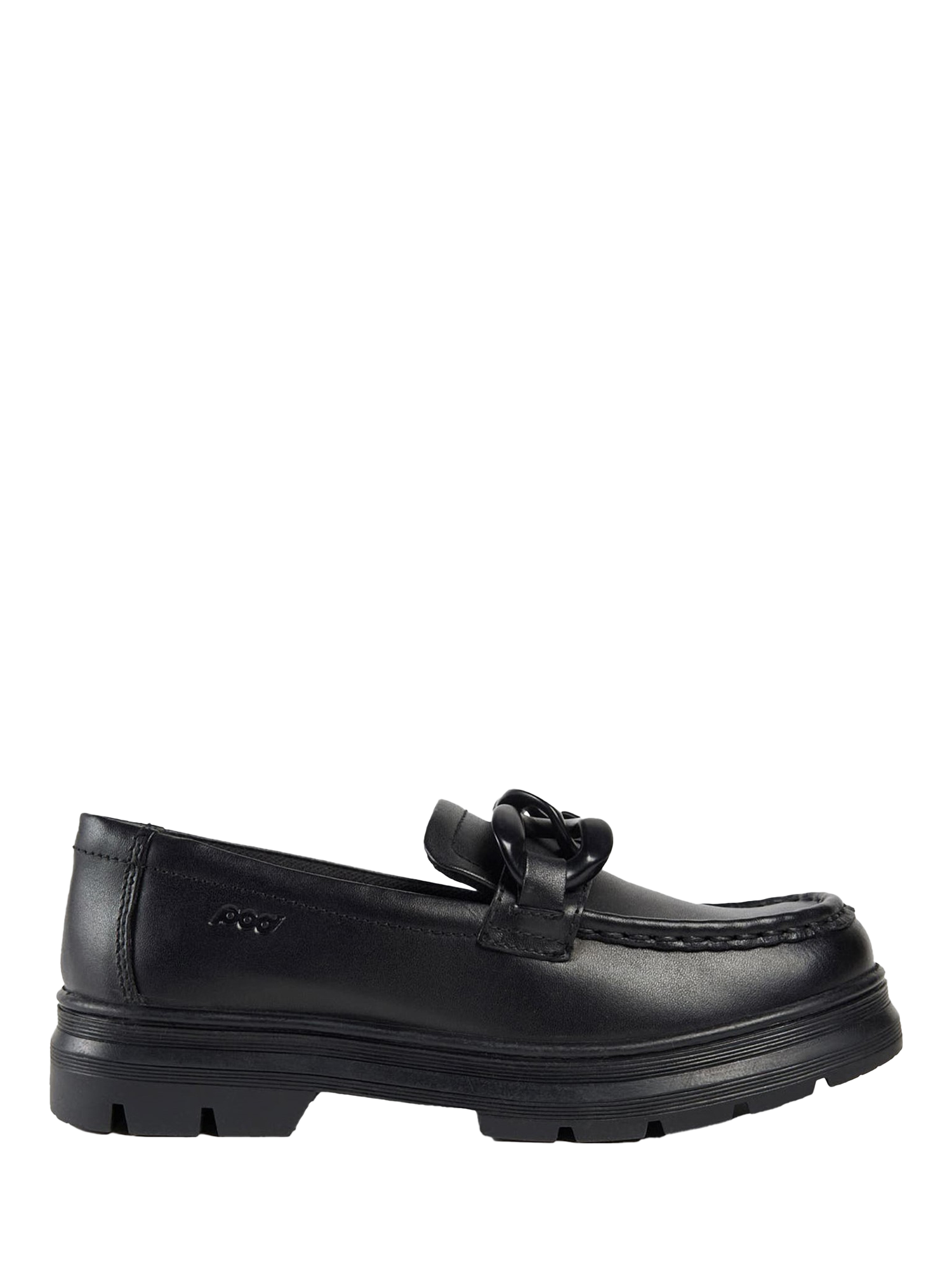 Product image 1 of 5, which shows Pod Kids' Mina Leather Loafer School Shoes, Black, 3