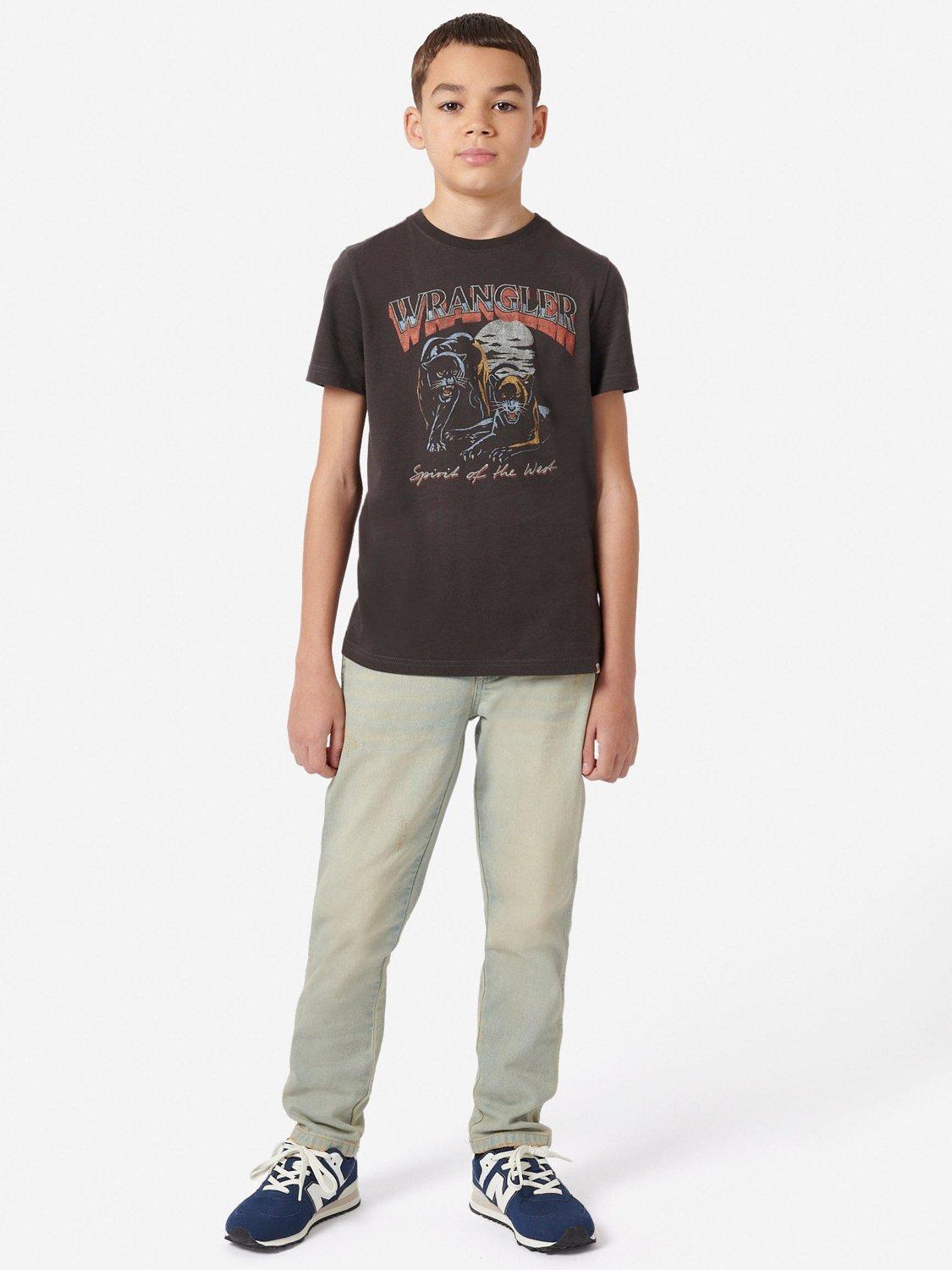 Product image 3 of 8, which shows Wrangler Kids' Jaguar T-Shirt, Wrangler Black, 7-8 years