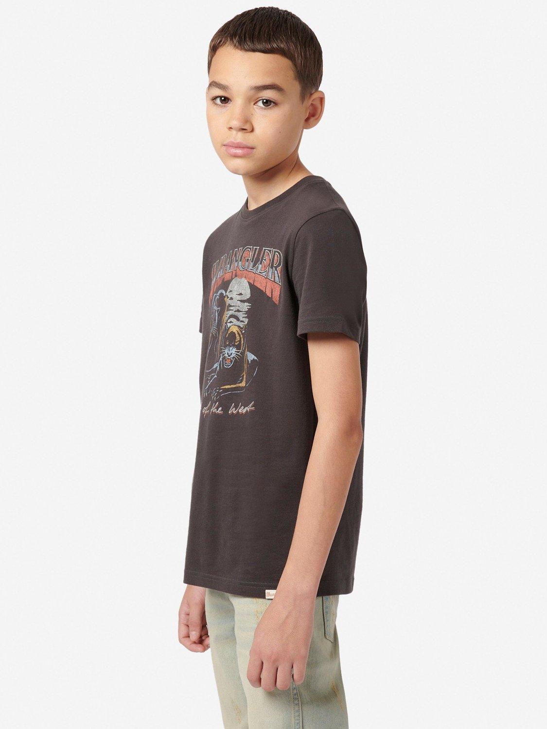 Product image 4 of 8, which shows Wrangler Kids' Jaguar T-Shirt, Wrangler Black, 7-8 years