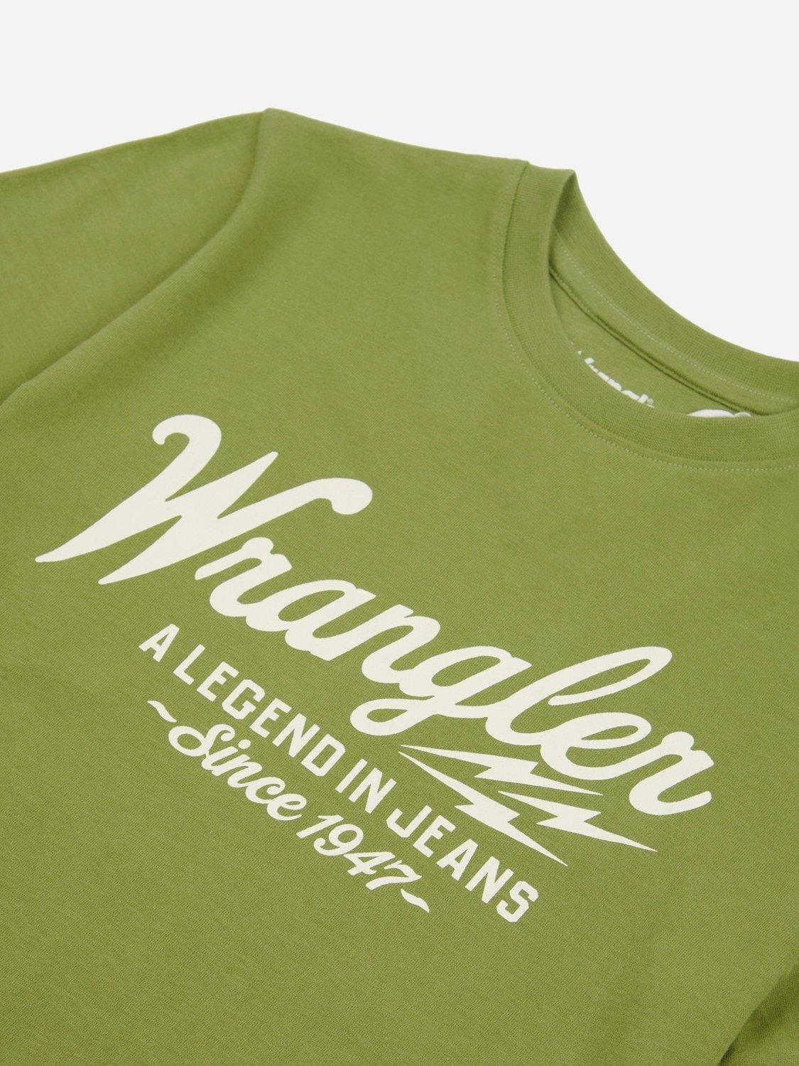 Product image 3 of 3, which shows Wrangler Kids' Ride of Life T-Shirt, Castille Green, 7-8 years