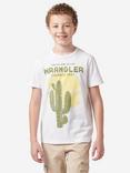Wrangler Kids' Western Cactus T-Shirt, Bright White/Multi