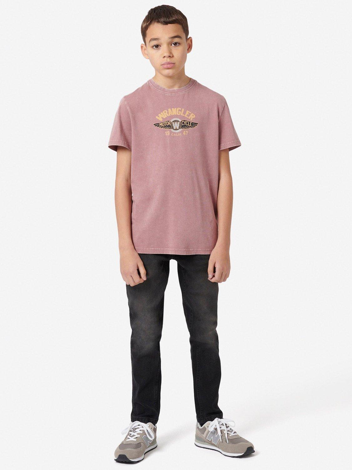 Product image 3 of 9, which shows Wrangler Kids' Winged Moto T-Shirt, Grapeshake, 7-8 years