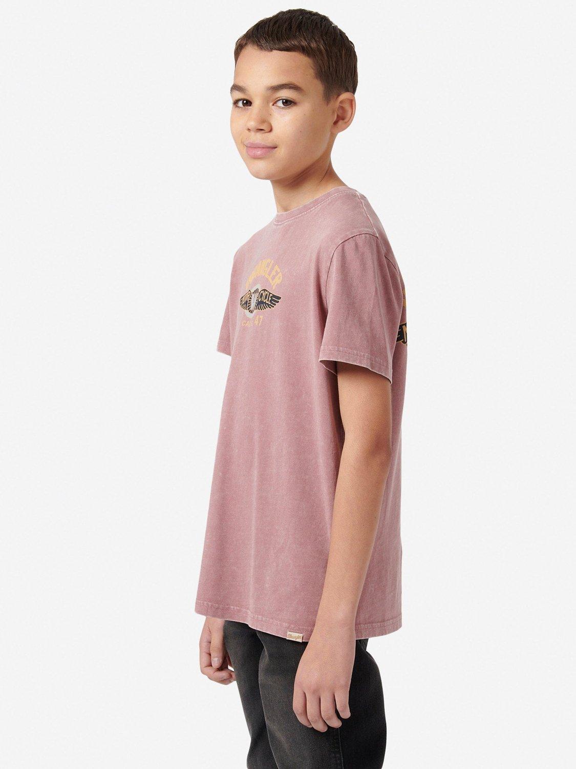 Product image 4 of 9, which shows Wrangler Kids' Winged Moto T-Shirt, Grapeshake, 7-8 years