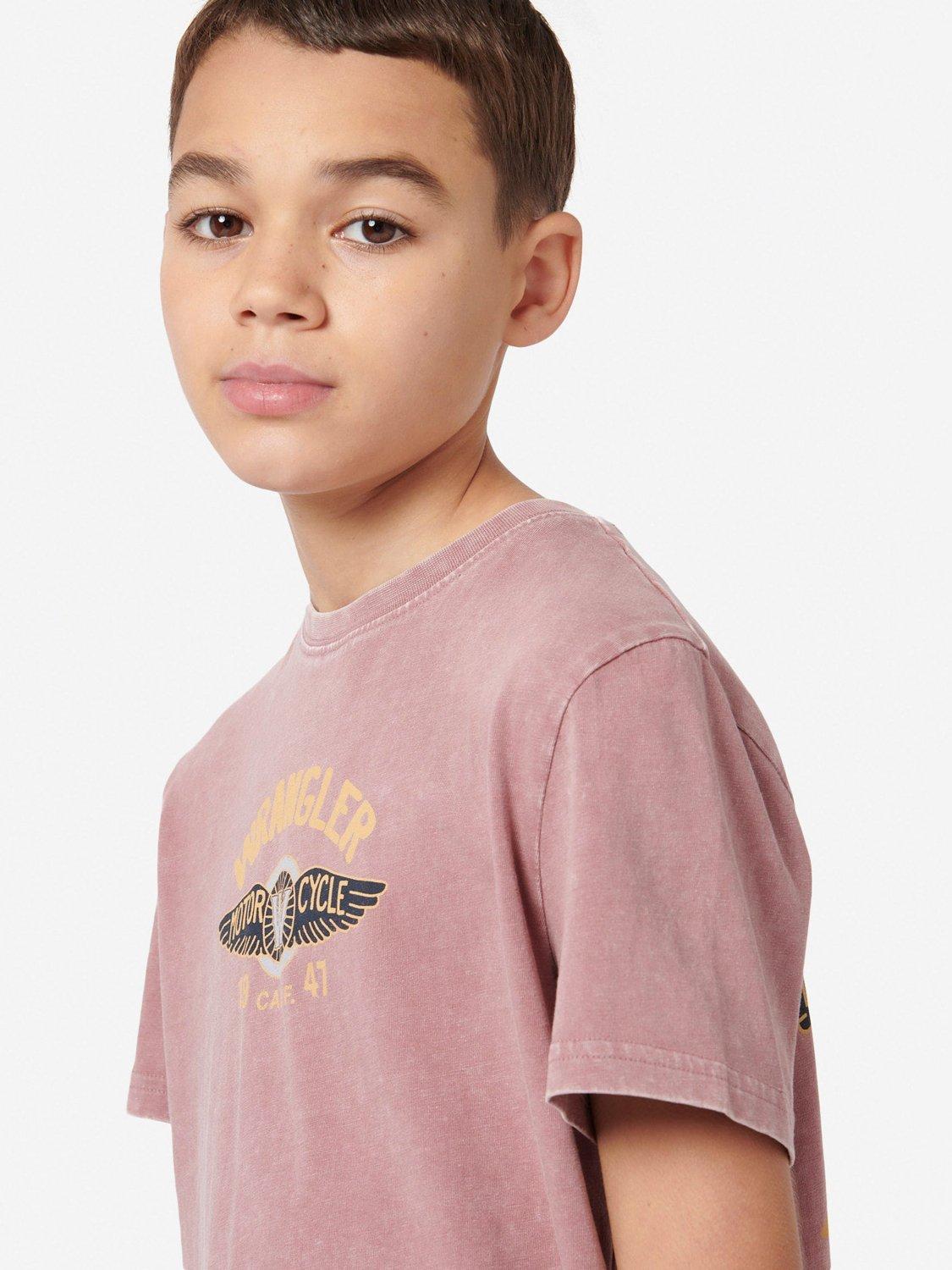Product image 5 of 9, which shows Wrangler Kids' Winged Moto T-Shirt, Grapeshake, 7-8 years