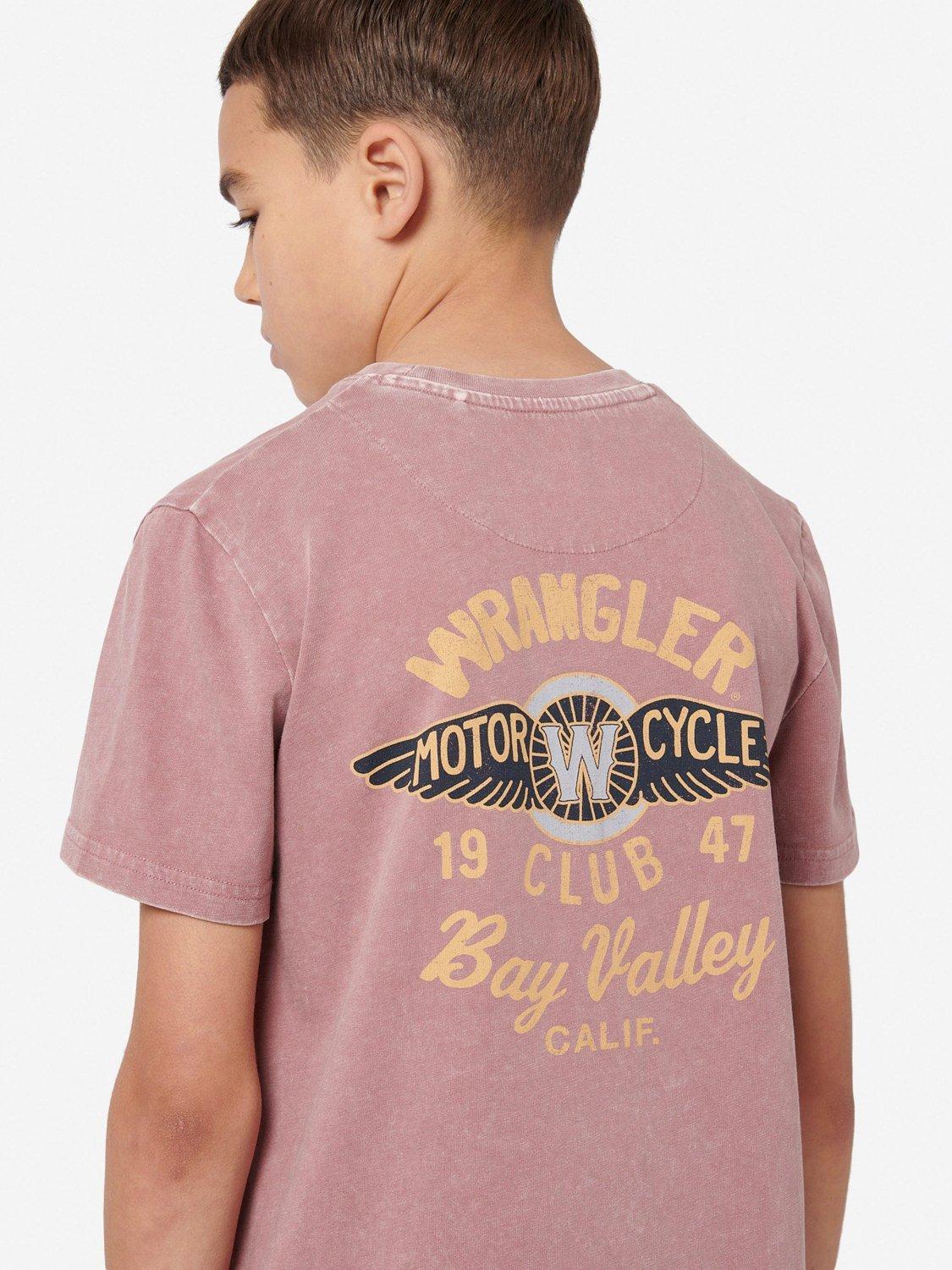Product image 6 of 9, which shows Wrangler Kids' Winged Moto T-Shirt, Grapeshake, 7-8 years