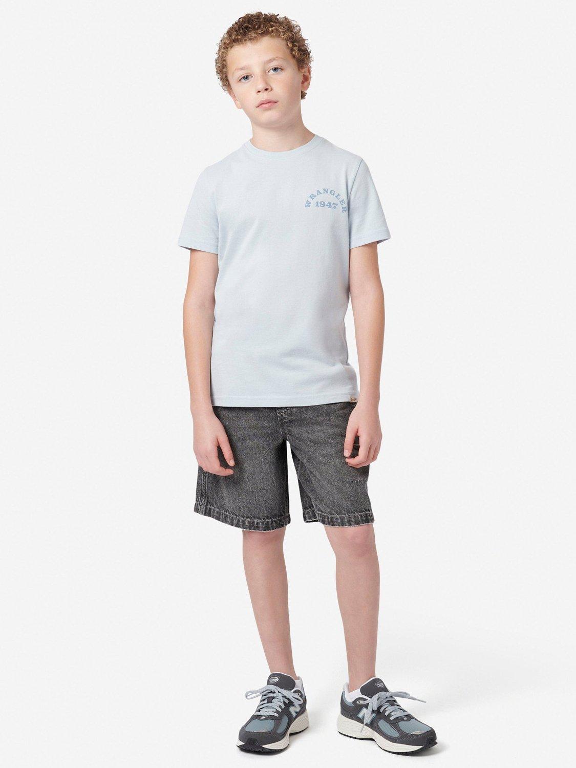 Product image 3 of 8, which shows Wrangler Kids' Wrancher T-Shirt, Niagra Mist, 7-8 years