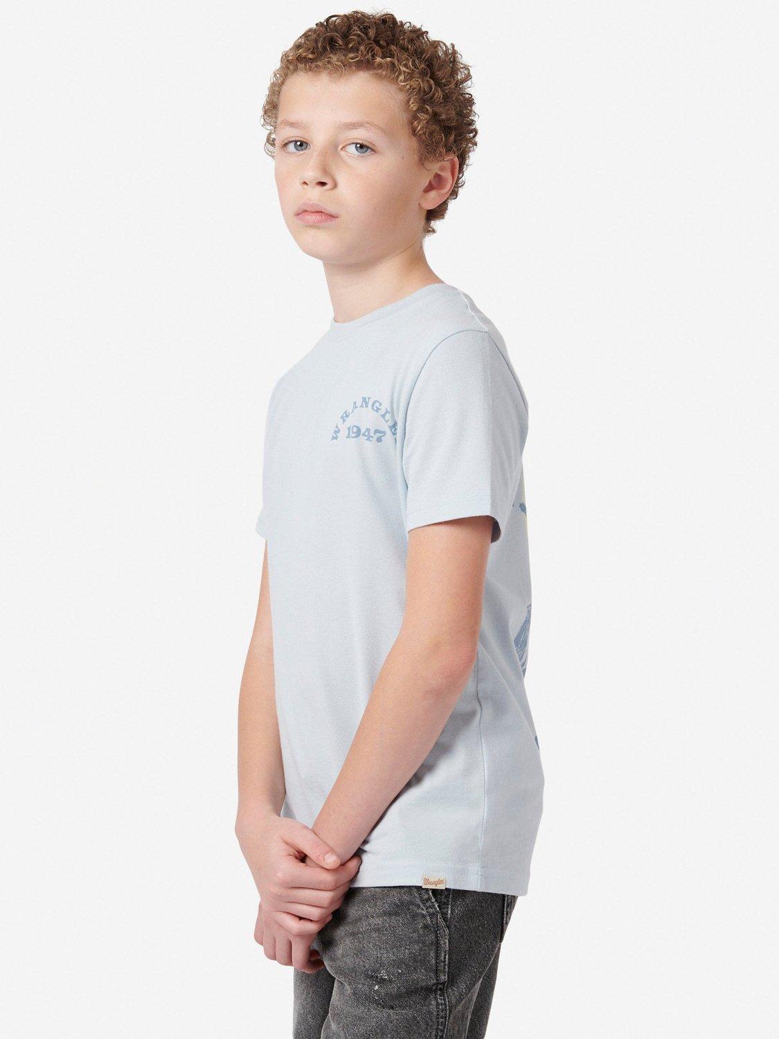 Product image 4 of 8, which shows Wrangler Kids' Wrancher T-Shirt, Niagra Mist, 7-8 years