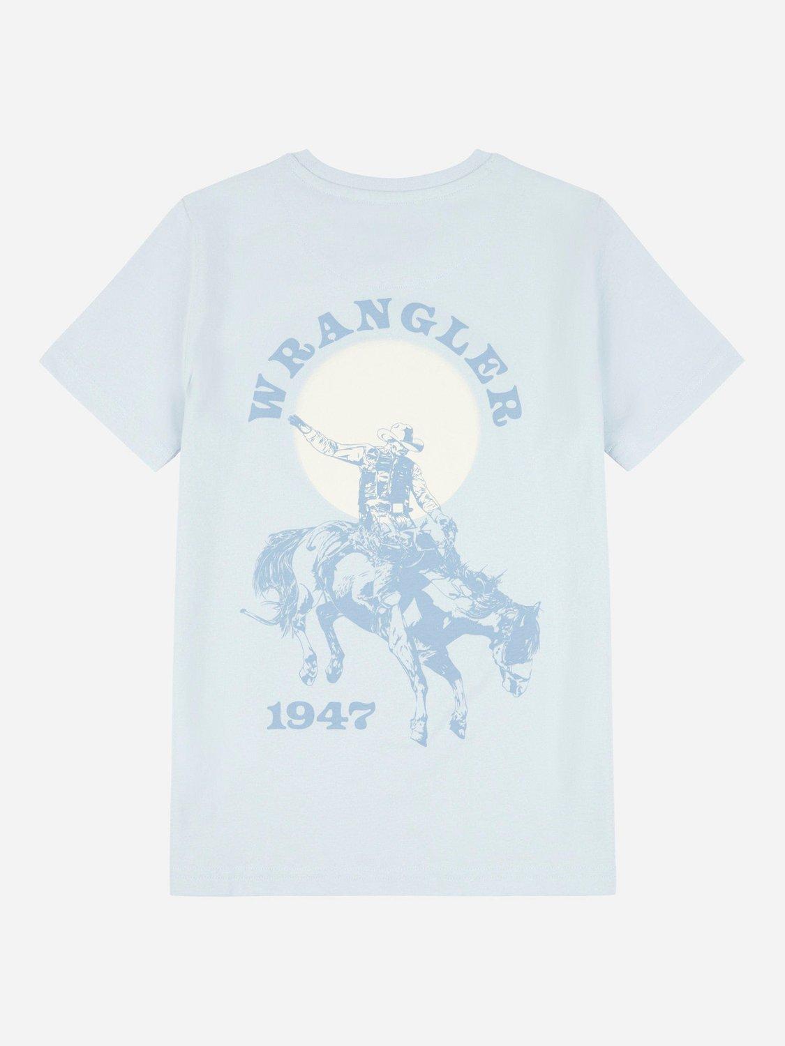Product image 7 of 8, which shows Wrangler Kids' Wrancher T-Shirt, Niagra Mist, 7-8 years