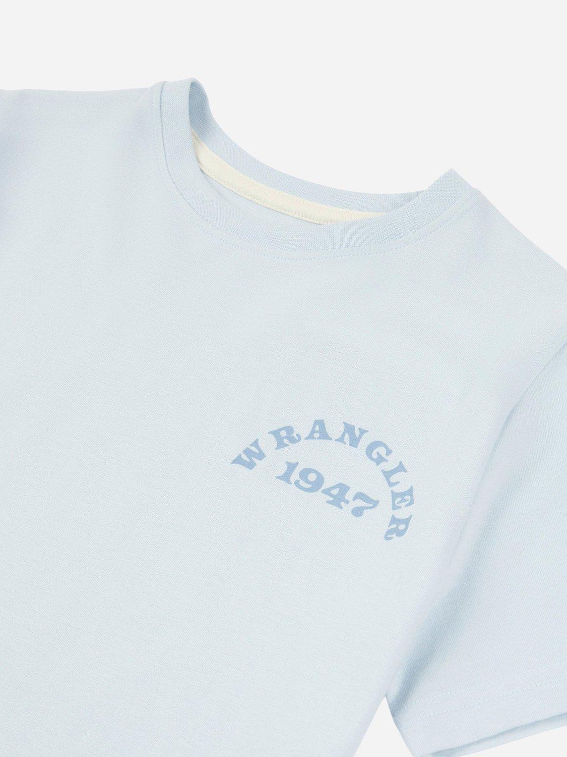 Product image 8 of 8, which shows Wrangler Kids' Wrancher T-Shirt, Niagra Mist, 7-8 years
