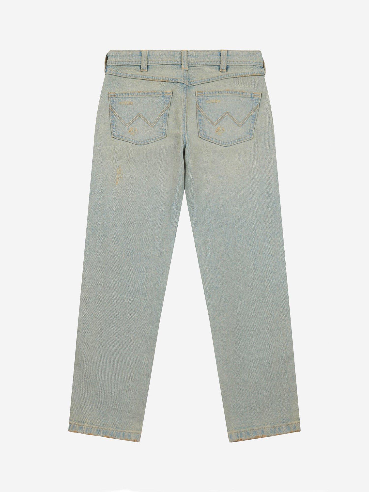 Product image 8 of 10, which shows Wrangler Kids' Distressed Texas Jeans, Trail Wash, 7-8 years