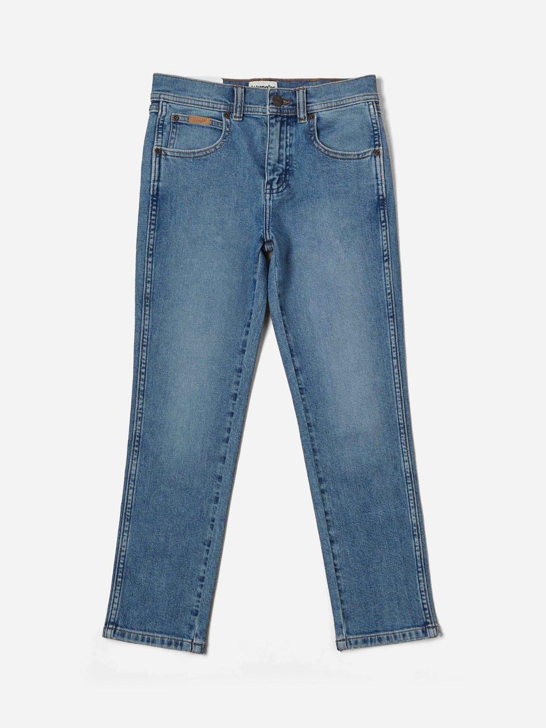Product image 1 of 4, which shows Wrangler Kids' Greensboro Classic Straight Leg Jeans, Octane, 7-8 years