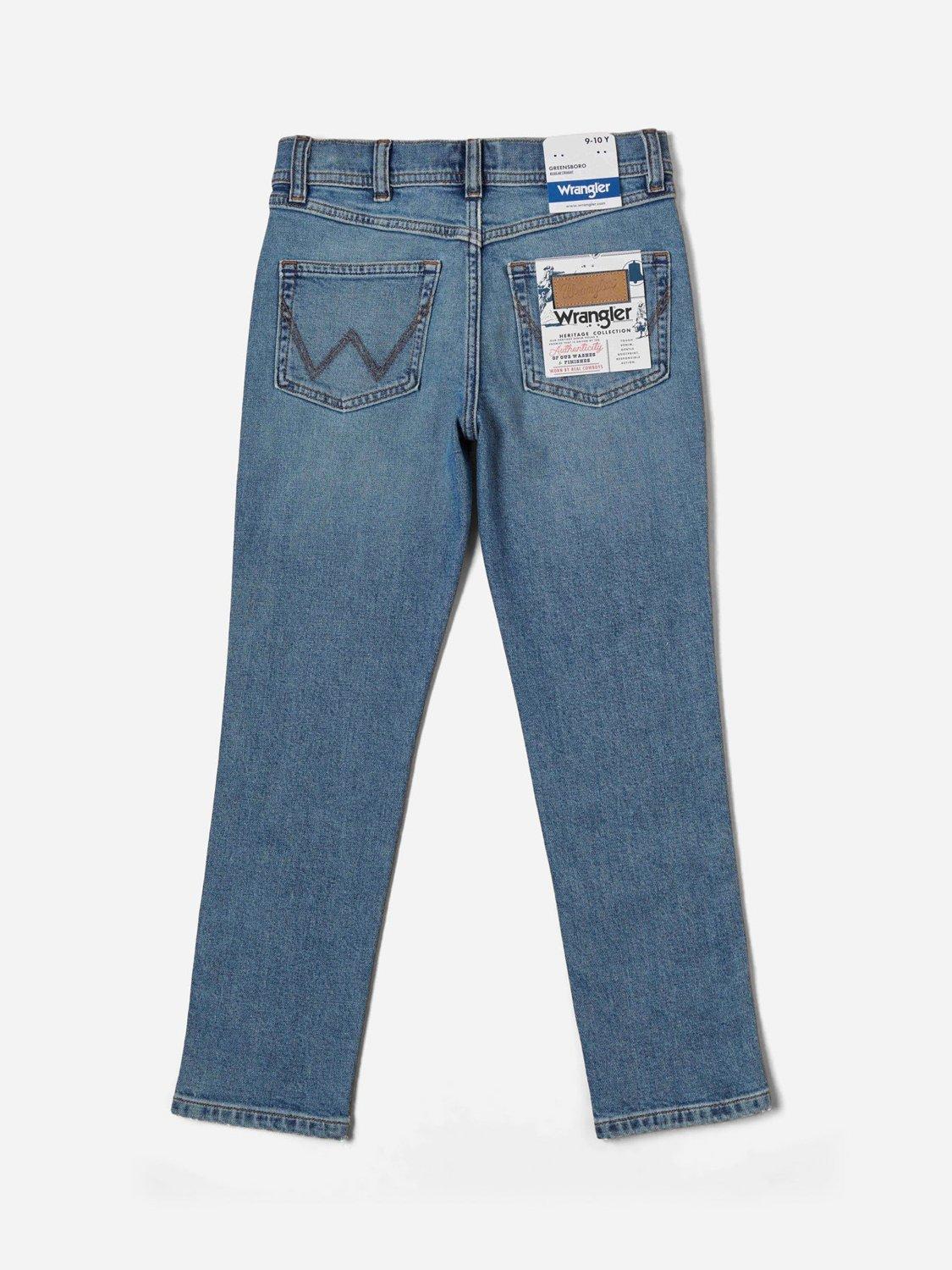 Product image 2 of 4, which shows Wrangler Kids' Greensboro Classic Straight Leg Jeans, Octane, 7-8 years