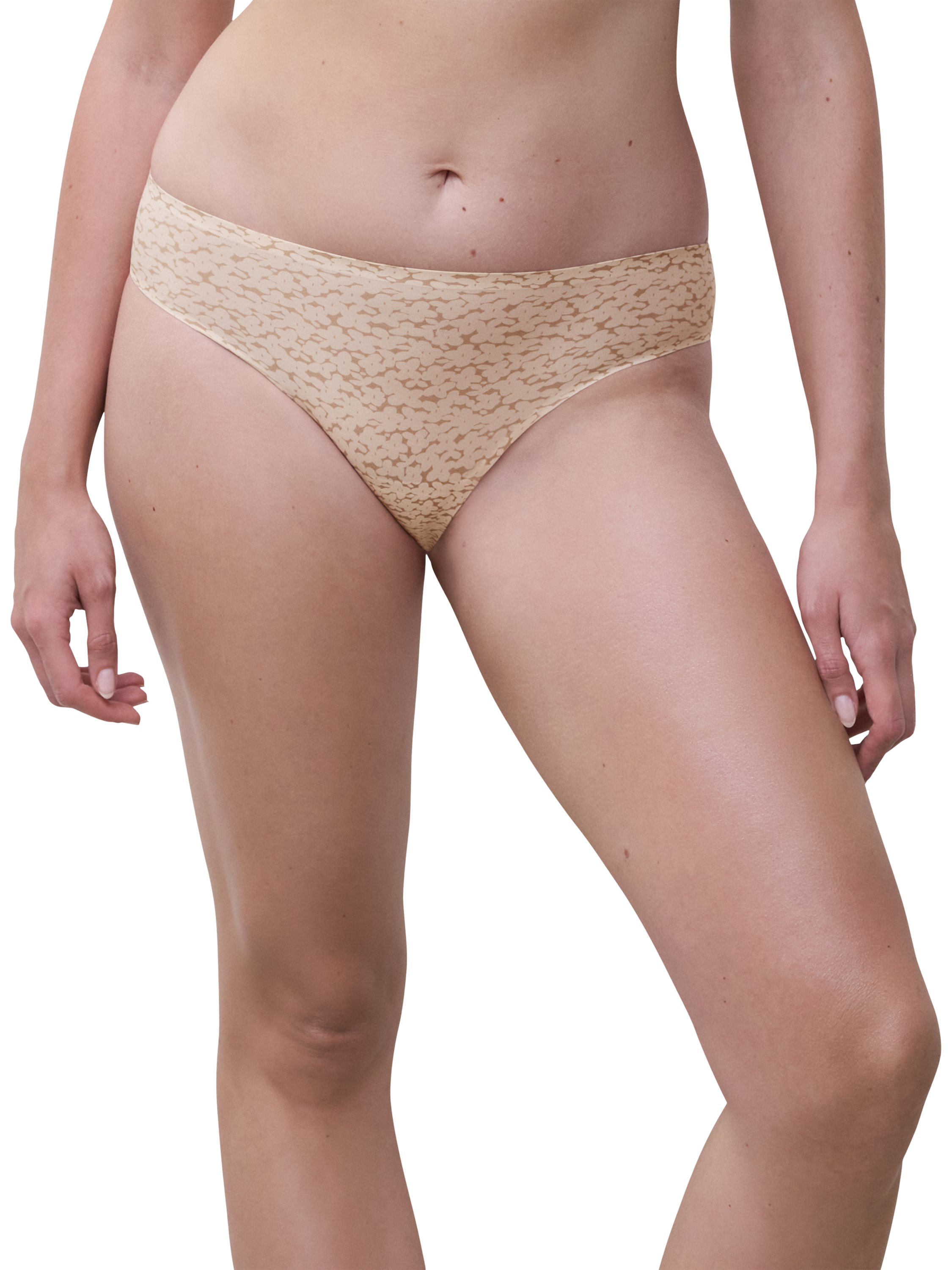 Product image 1 of 4, which shows Chantelle Soft Stretch Bikini Briefs, Norah Nude Print, One Size