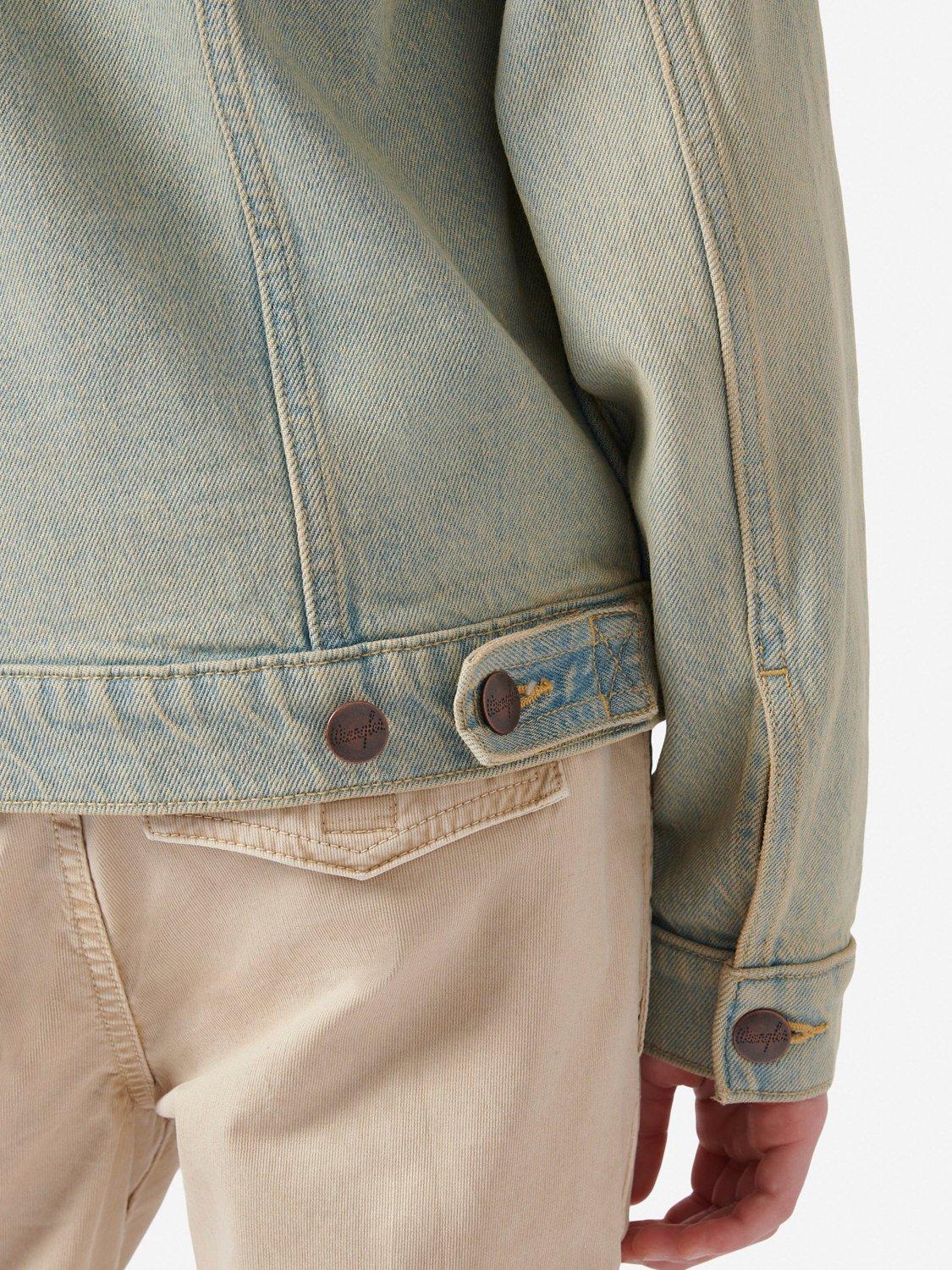 Product image 3 of 11, which shows Wrangler Kids' Icons Denim Jacket, Trail Wash, 7-8 years