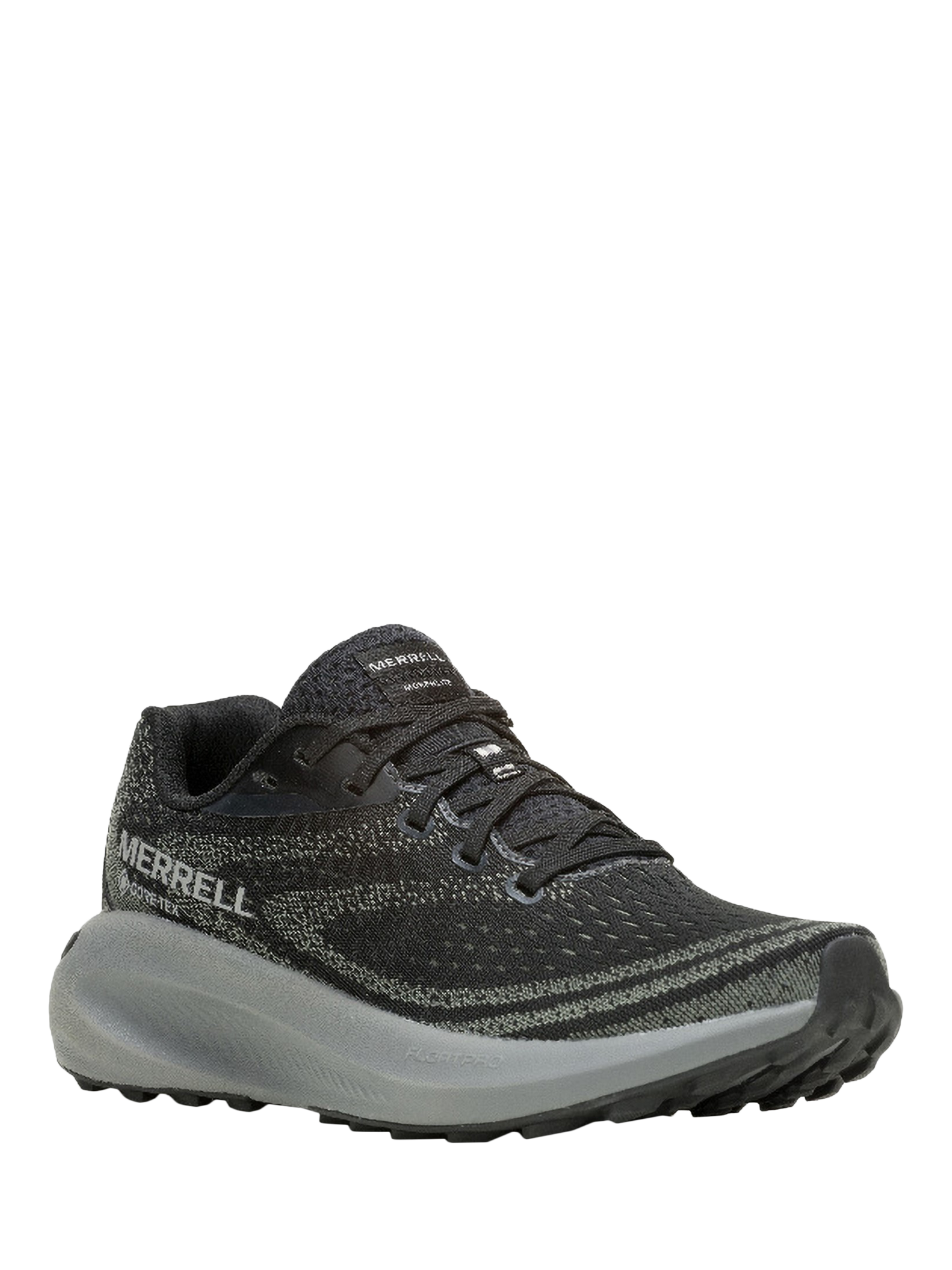 Product image 2 of 5, which shows Merrell Women's Morphlite GTX Trail Running Shoes, Black/Charcoal, 4