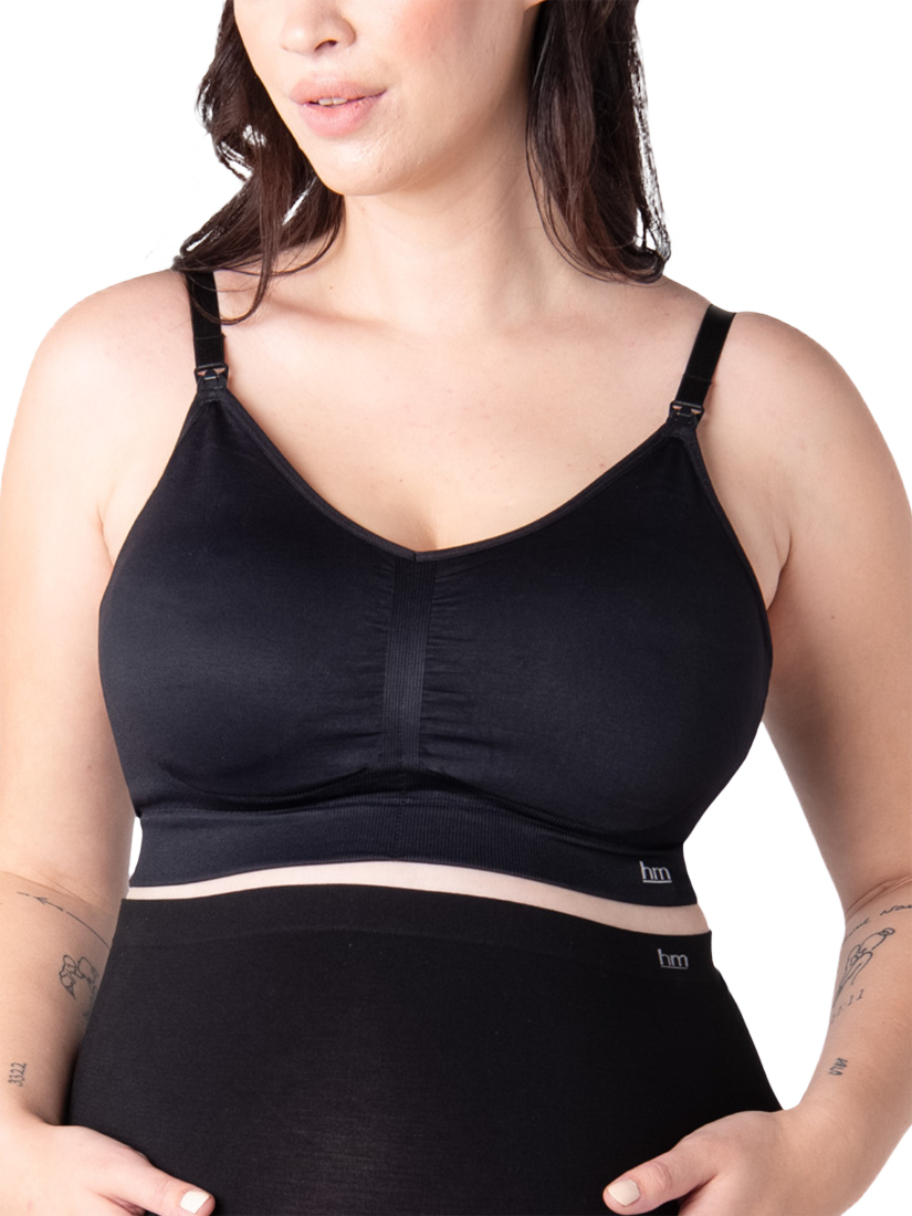 Product image 1 of 6, which shows Hotmilk My Necessity Full Cup Nursing Bra, Black, S