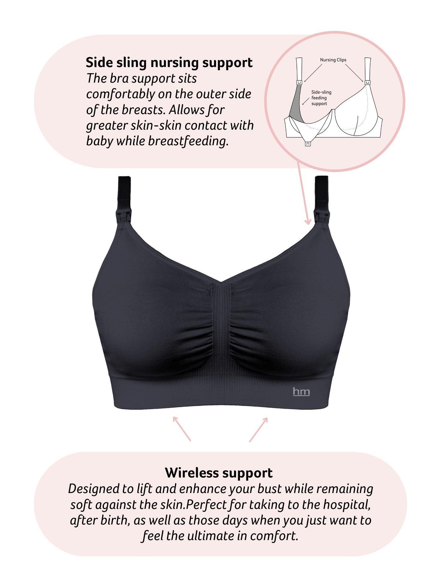 Product image 5 of 6, which shows Hotmilk My Necessity Full Cup Nursing Bra, Black, S