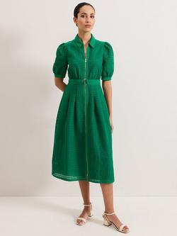 Phase Eight Carey Textured Dress, Green