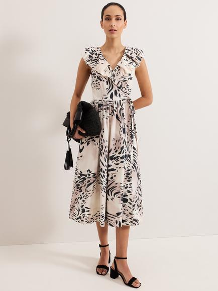 Phase Eight Trix Leopard Print Dress, Multi, Multi