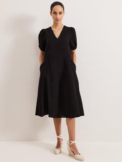 Phase Eight Milly Scallop Detail Dress, Black, Black