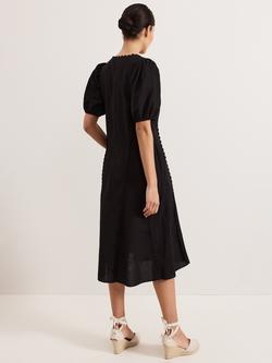 Phase Eight Milly Scallop Detail Dress, Black - view 2, Black