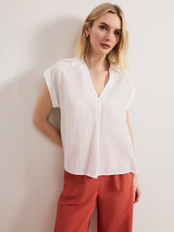 Phase Eight Short Sleeve Chrissy Blouse, White