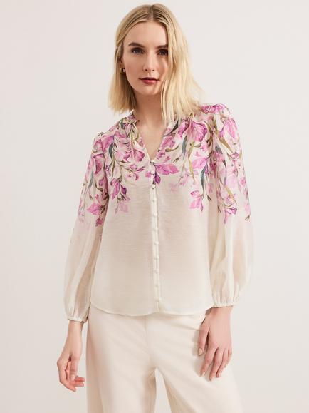Phase Eight Gisela Floral Blouse, Pink/Multi, Pink/Multi