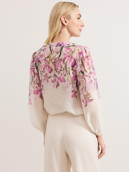 Phase Eight Gisela Floral Blouse, Pink/Multi - view 2, Pink/Multi