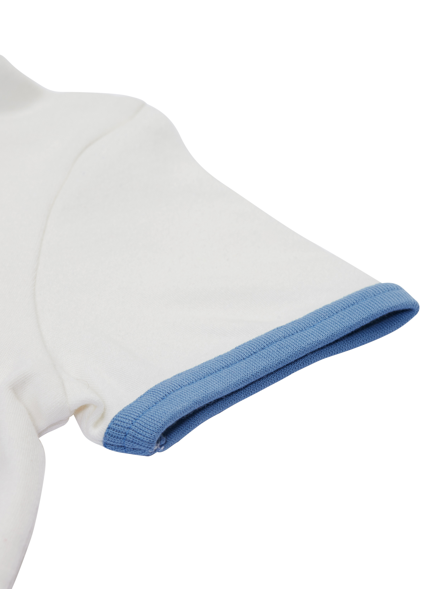 Product image 7 of 7, which shows Frugi Kids' Xavier Organic Cotton Applique T-Shirt , Soft White/Multi, 2-3 years