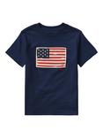 Ralph Lauren Kids' Cotton Flag Applique T-Shirt, Cruise Navy
