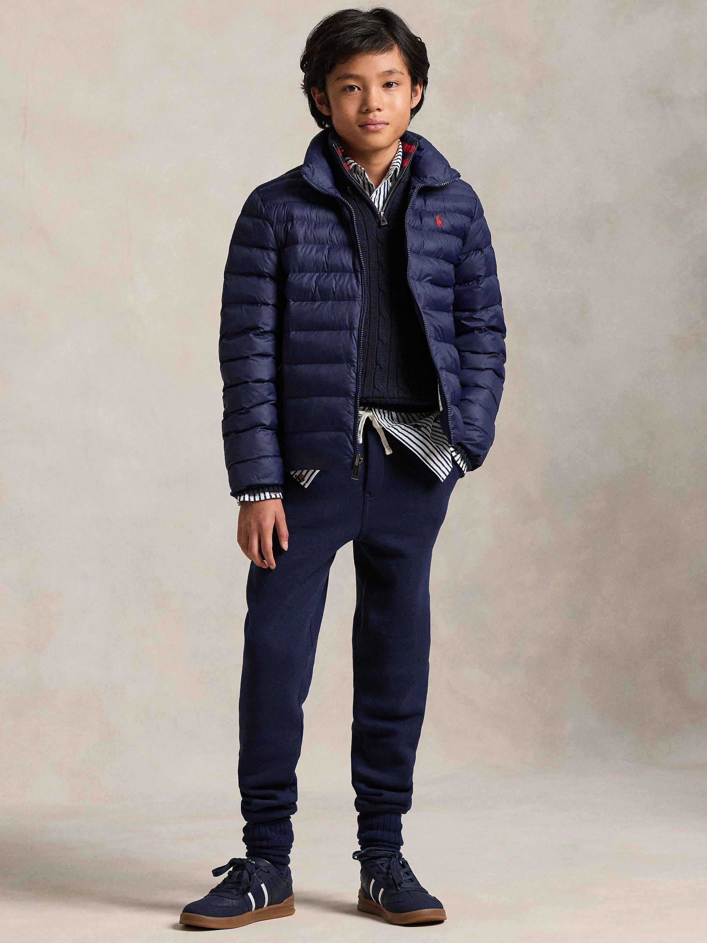 Product image 2 of 3, which shows Ralph Lauren Kids' Zip Front Puffer Jacket, Newport Navy, 2 years