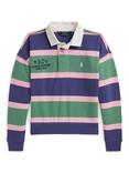 Ralph Lauren Polo Ralph Lauren Kids' Knitted Polo Sweatshirt, Fairway Stripe