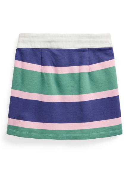 Polo Ralph Lauren Kids' Cotton Rugby Skirt, Fairway Stripe - view 2, Fairway Stripe
