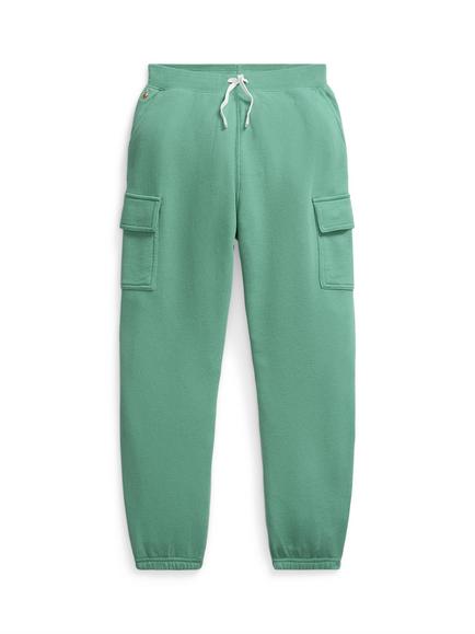 Ralph Lauren Kids' Cotton Blend Athletic Cargo Pants, Fairway Green, Fairway Green
