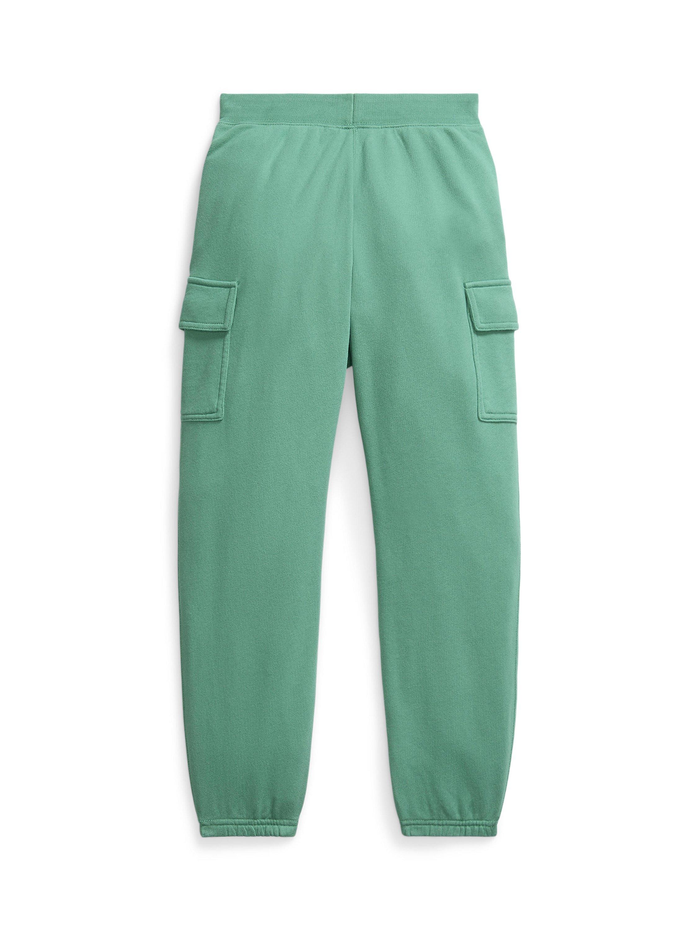 Product image 2 of 2, which shows Ralph Lauren Kids' Cotton Blend Athletic Cargo Pants, Fairway Green, S