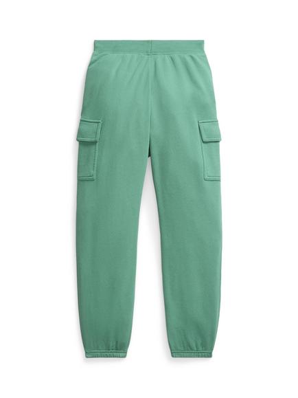 Ralph Lauren Kids' Cotton Blend Athletic Cargo Pants, Fairway Green - view 2, Fairway Green