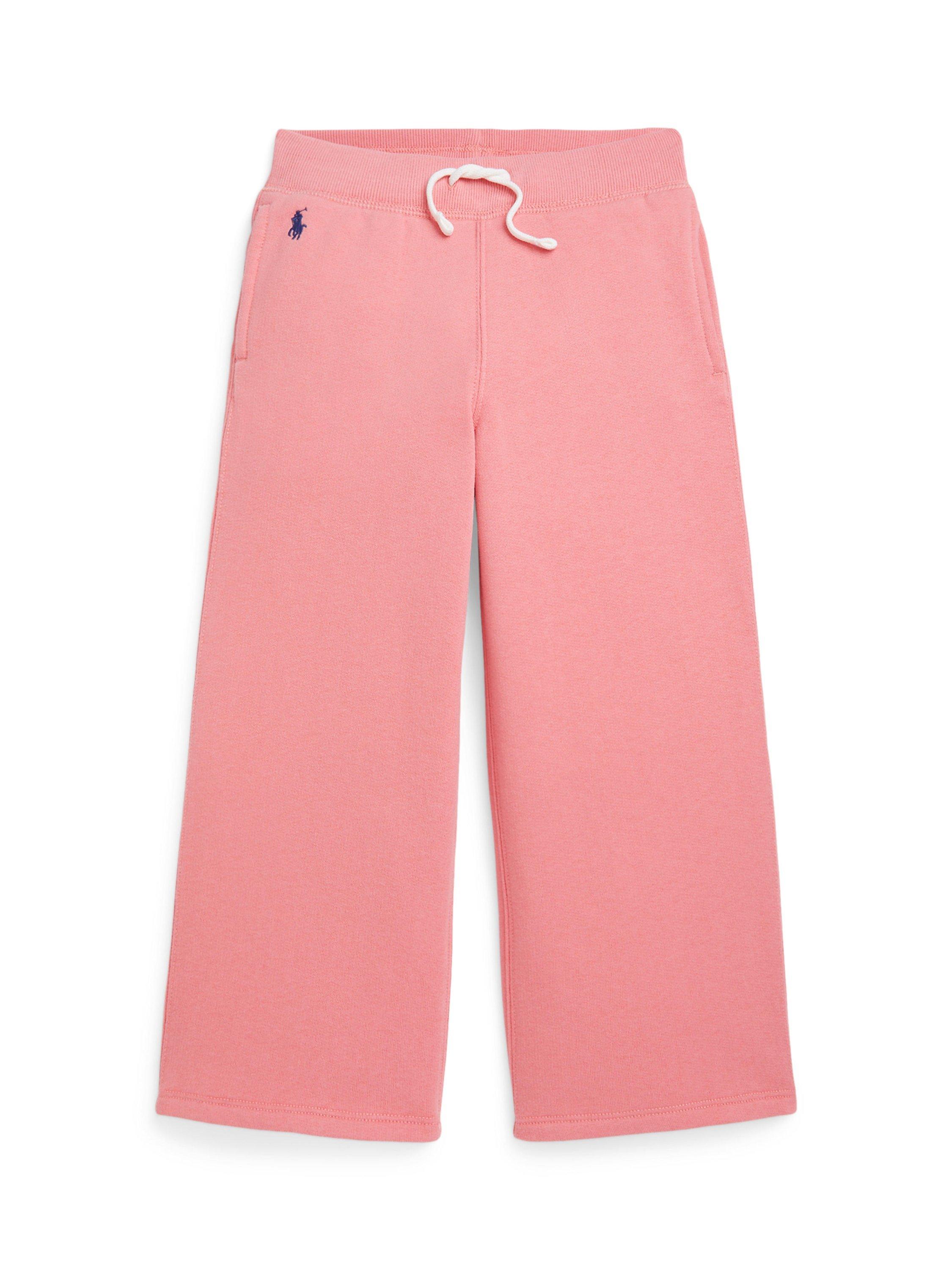 Product image 1 of 2, which shows Polo Ralph Lauren Kids' Cotton Blend Athletic Trousers, Faded Peony, 2 years
