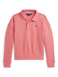Ralph Lauren Kids' Cotton Long Sleeves Polo Jumper, Faded Peony