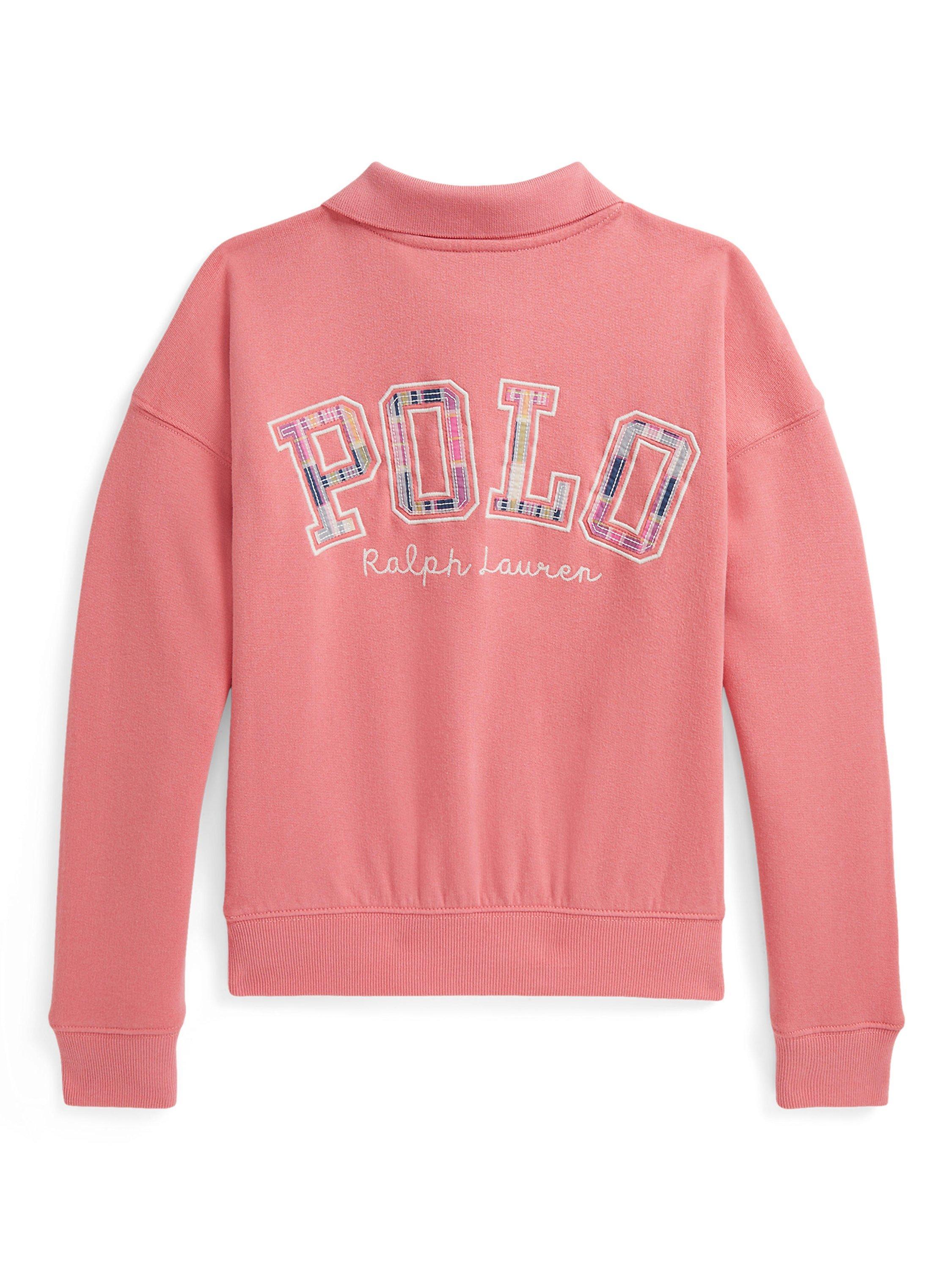 Product image 2 of 2, which shows Polo Ralph Lauren Kids' Cotton Long Sleeves Polo Jumper, Faded Peony, 2 years