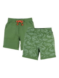 Frugi Kids' Rocky Organic Cotton Twill Reversible Shorts, Croc Time, Croc Time (crte)