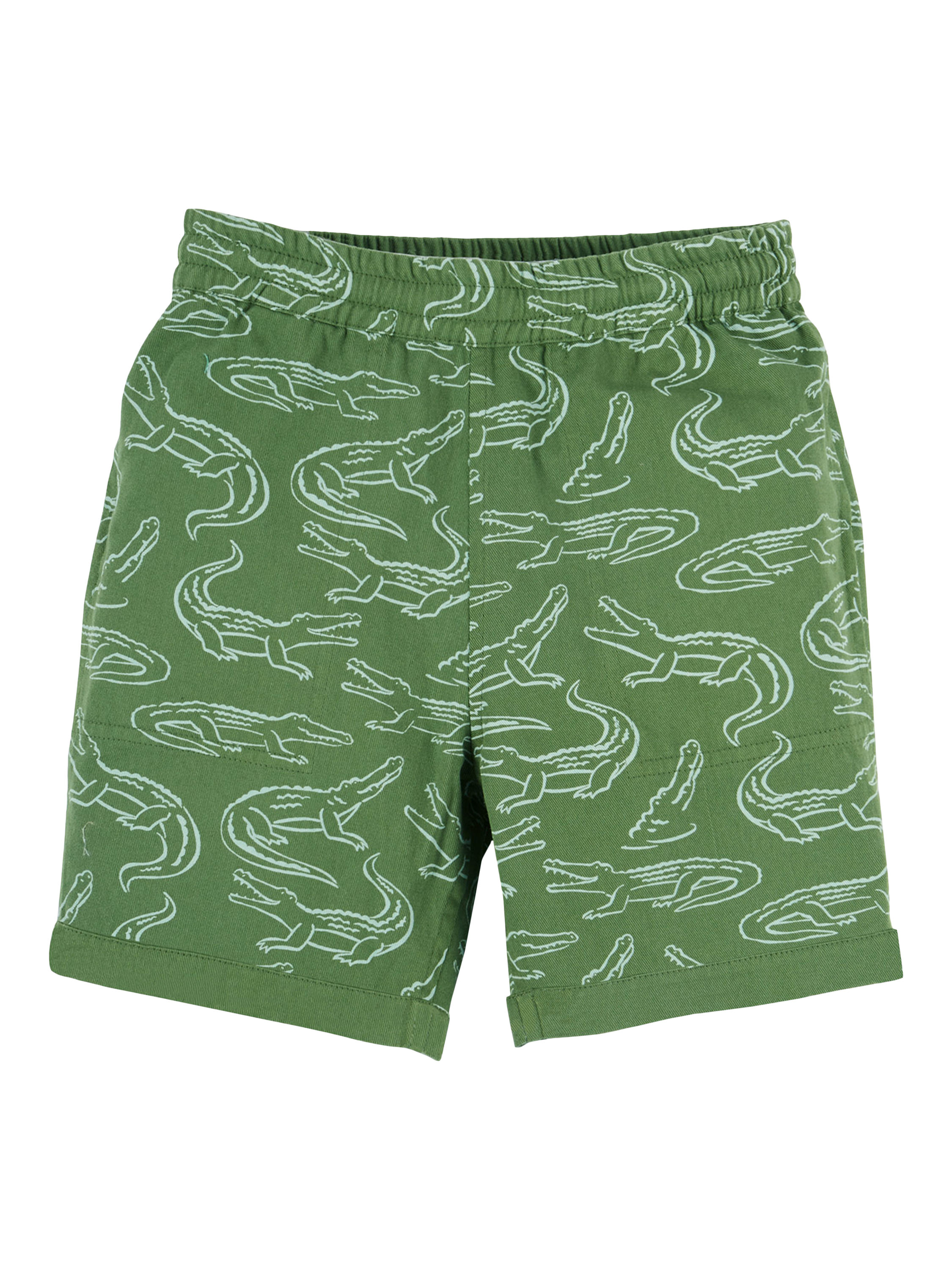 Product image 3 of 7, which shows Frugi Kids' Rocky Organic Cotton Twill Reversible Shorts, Croc Time (crte), 2-3 years