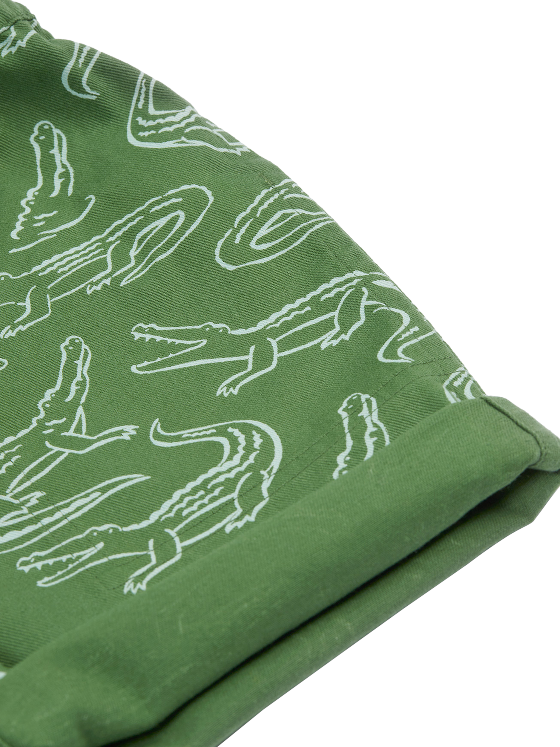 Product image 5 of 7, which shows Frugi Kids' Rocky Organic Cotton Twill Reversible Shorts, Croc Time (crte), 2-3 years