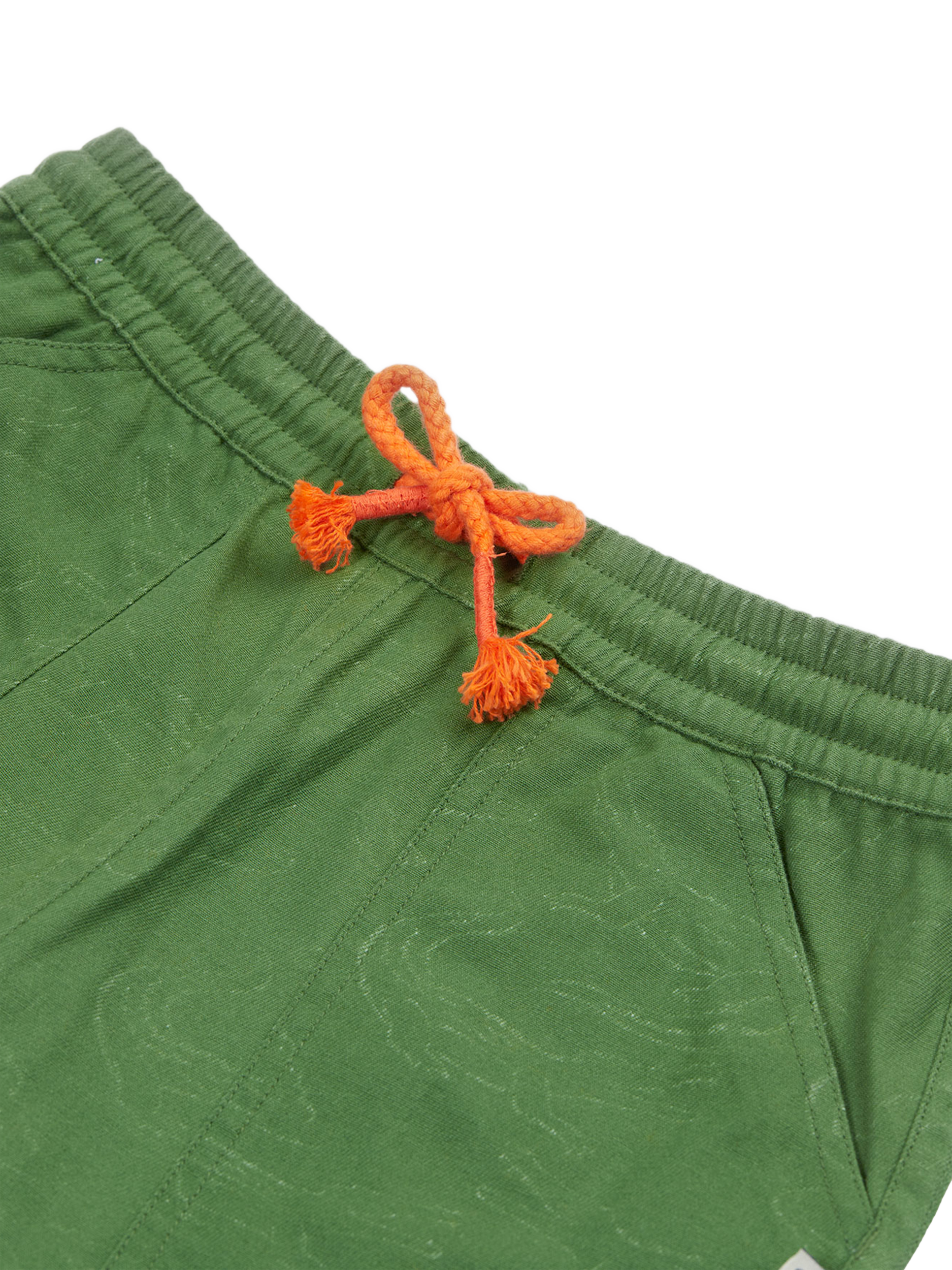 Product image 6 of 7, which shows Frugi Kids' Rocky Organic Cotton Twill Reversible Shorts, Croc Time (crte), 2-3 years
