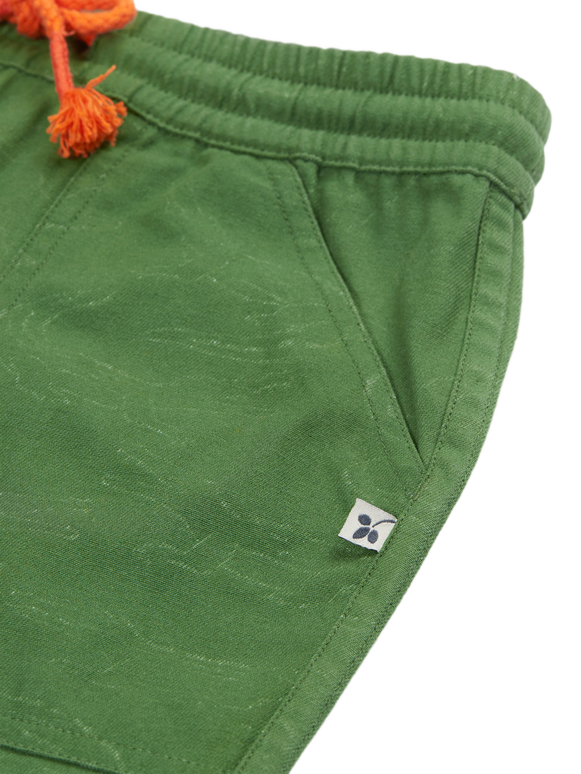 Product image 7 of 7, which shows Frugi Kids' Rocky Organic Cotton Twill Reversible Shorts, Croc Time (crte), 2-3 years