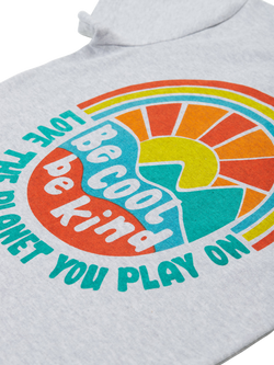 Frugi Kids' Carsen Organic Cotton Slogan T-Shirt, Grey Marl/Multi - view 2, Grey Marl/Multi