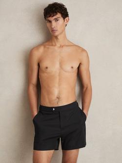 Reiss Sun Swim Shorts, Black, Black