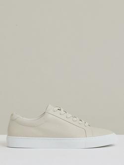 Reiss Luca Tumbled Trainers, Off White, Off White