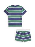 Polo Ralph Lauren Baby Cotton Striped Polo T-Shirt and Shorts Set, Blue Bear